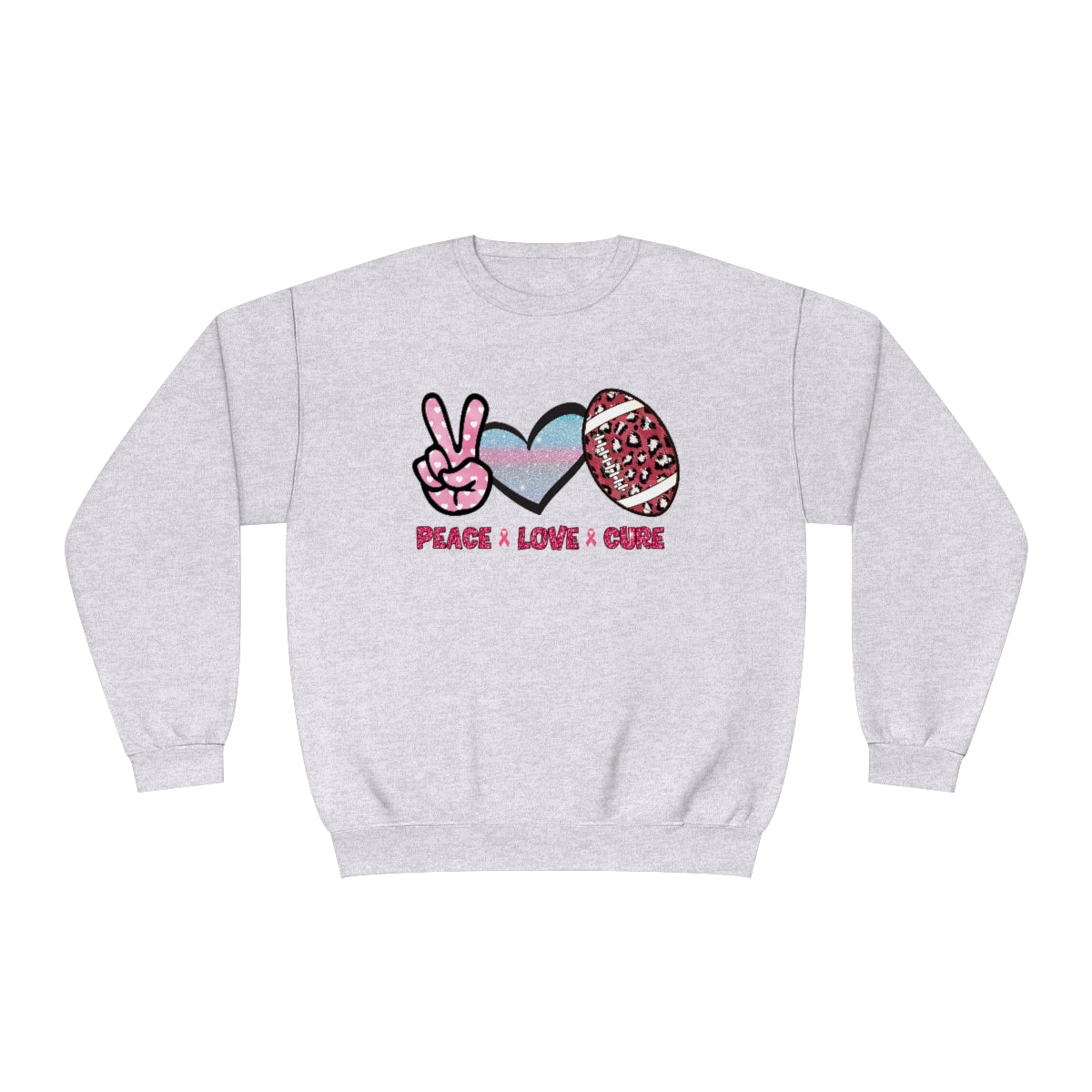 Breast Cancer Sweatshirt | Pink Ribbon Sweatshirt | Breast Cancer Awareness Sweatshirt | Football Sweatshirt | Fundraiser Crewneck