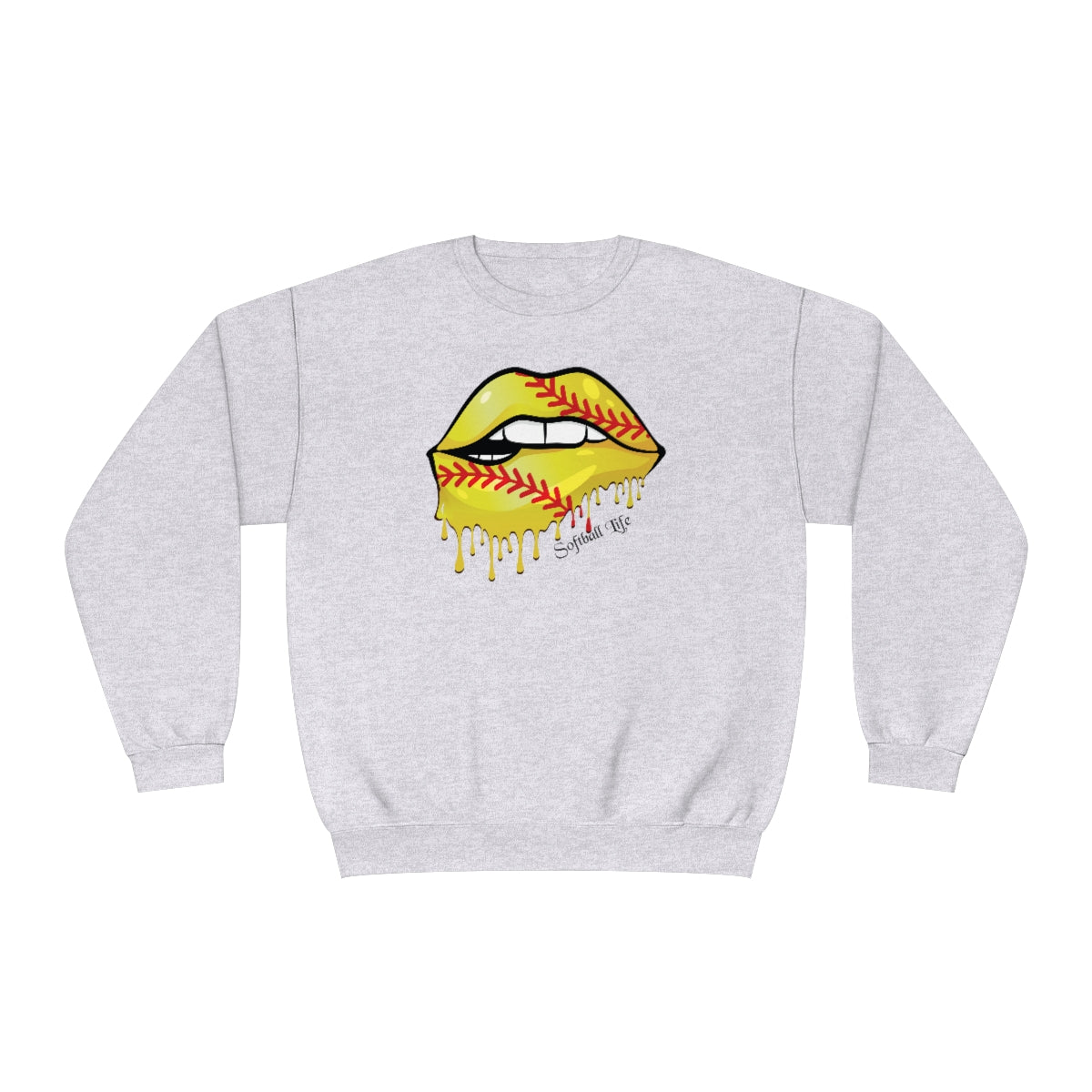 Softball Lips Softball Mom Sweatshirt | Softball tees | Women's softball Shirt | Cute softball shirts | Dripping Lips | Team gifts