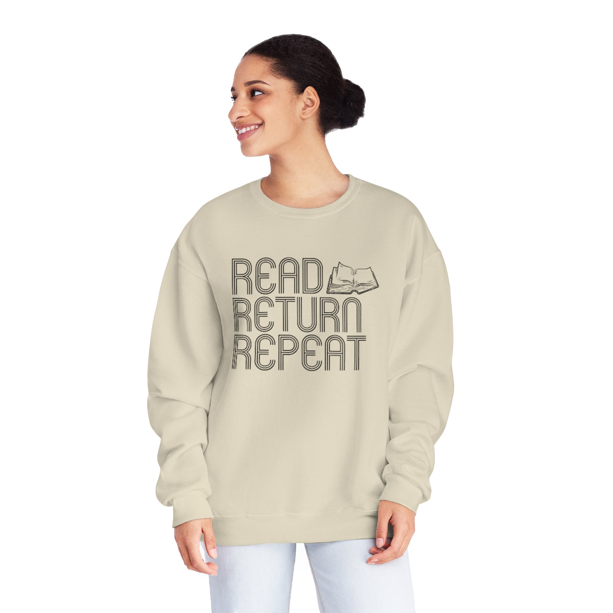 Read Return and Repeat Book Sweatshirt | Book Lover Gift Women | SweatShirt for Women | Gift for Book Lovers | Sweaters for Women | Reading