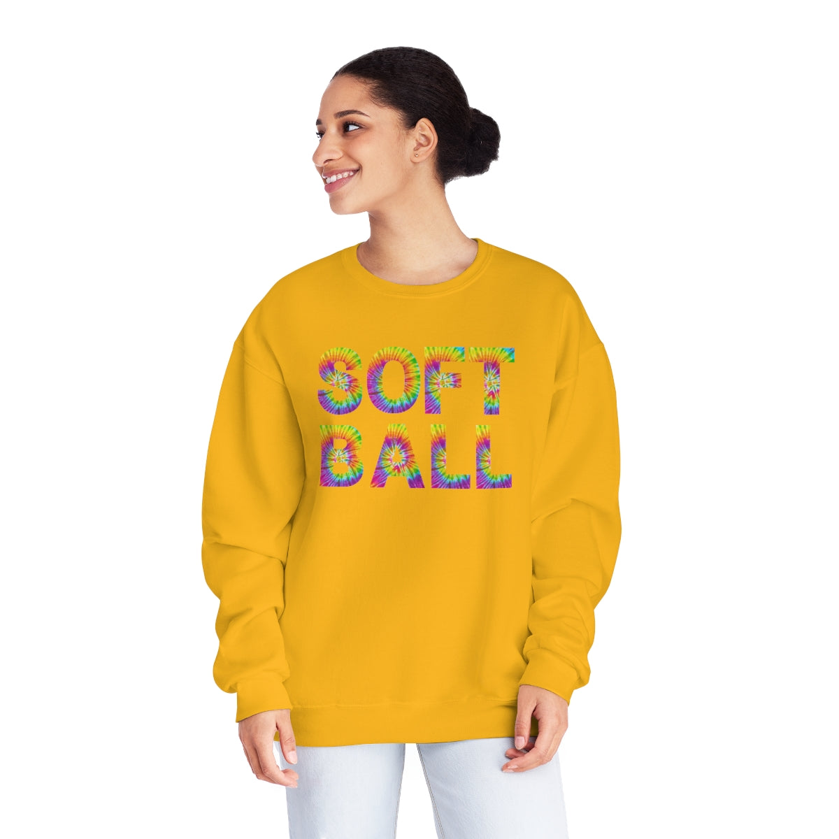 Softball Sweatshirt, Tie Dye Softball Shirt, Softball Mom Shirt, Softball Vibes, Women's Sweatshirt, Softball Game Sweatshirt