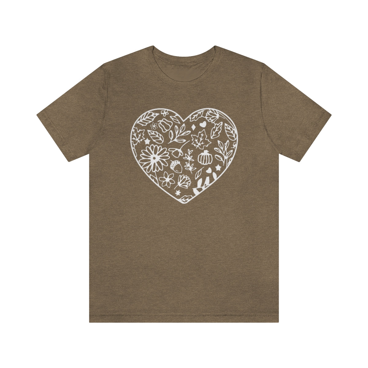 Women's Fall Heart Shirt - Bella + Canvas T Shirt - Sizes S - 3XL