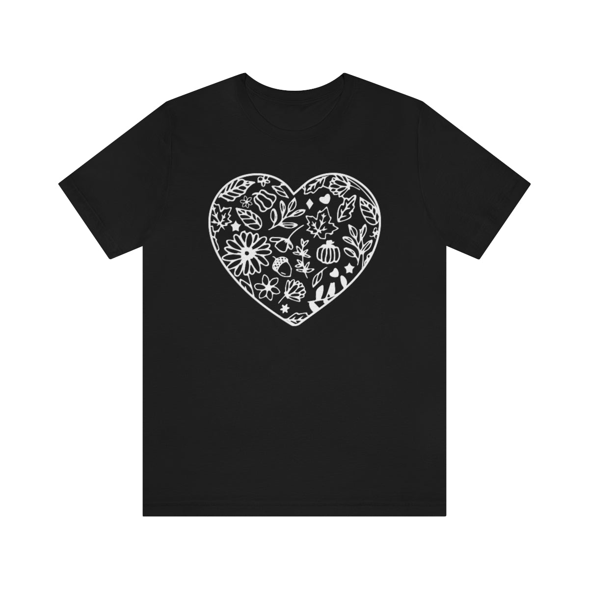 Women's Fall Heart Shirt - Bella + Canvas T Shirt - Sizes S - 3XL