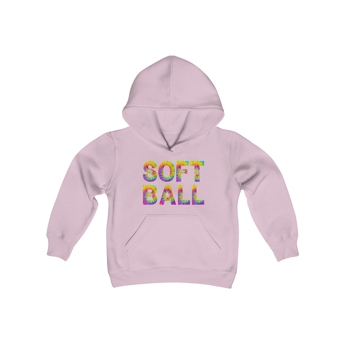 Youth Softball Hoodie, Softball Sweatshirt for Youth, Tie Dye Softball Shirt, Girls Softball Shirt, Softball Gifts