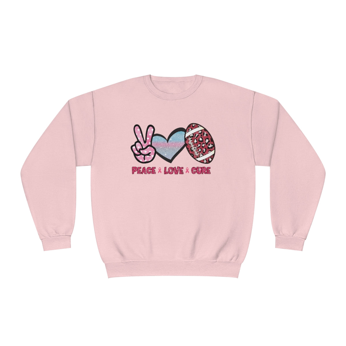 Breast Cancer Sweatshirt | Pink Ribbon Sweatshirt | Breast Cancer Awareness Sweatshirt | Football Sweatshirt | Fundraiser Crewneck