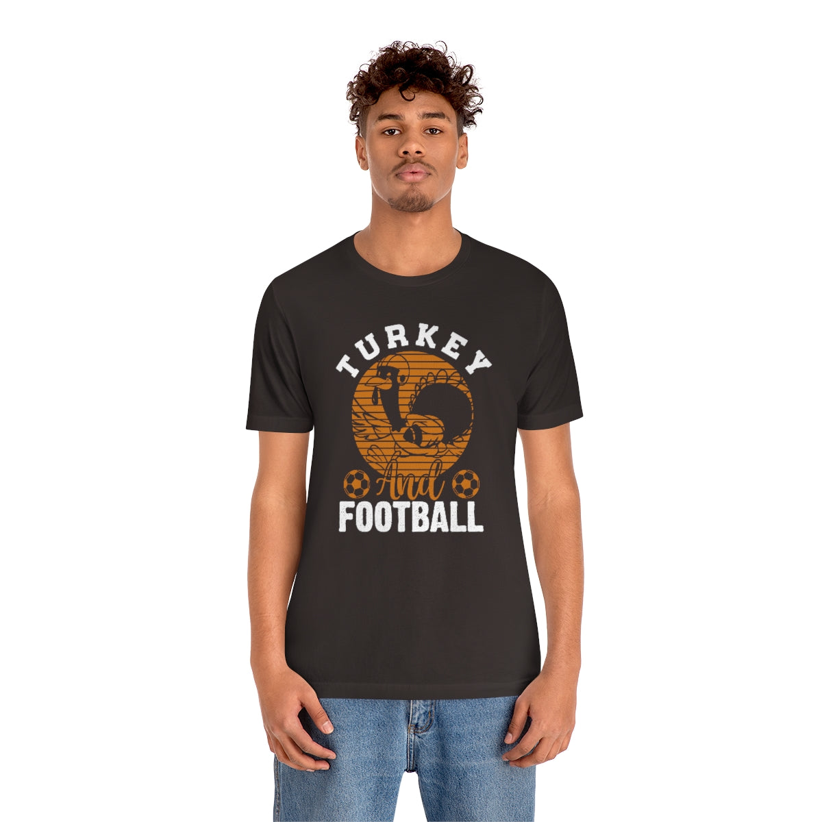 Turkey Football Thanksgiving - Bella + Canvas T Shirt - Sizes S - 3XL