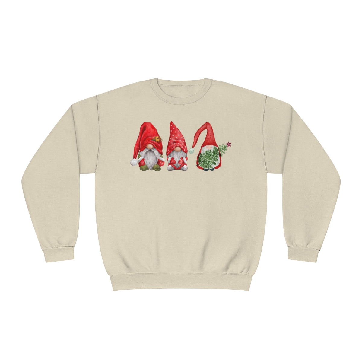 Santa Watercolor Gnomes Christmas Sweatshirt, Christmas Sweatshirt, Christmas Gnomes Shirt, Holiday Shirt