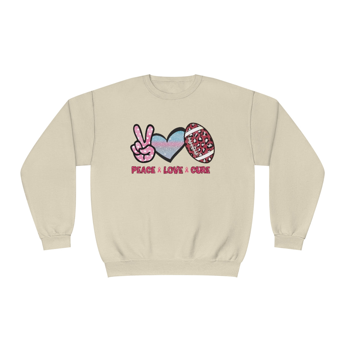 Breast Cancer Sweatshirt | Pink Ribbon Sweatshirt | Breast Cancer Awareness Sweatshirt | Football Sweatshirt | Fundraiser Crewneck