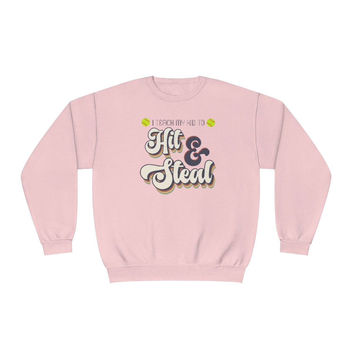 Hit and Steal Softball Mom Sweatshirt | Softball tees | Women's softball Shirt | Cute softball shirts | Hit and Steal | Team gifts