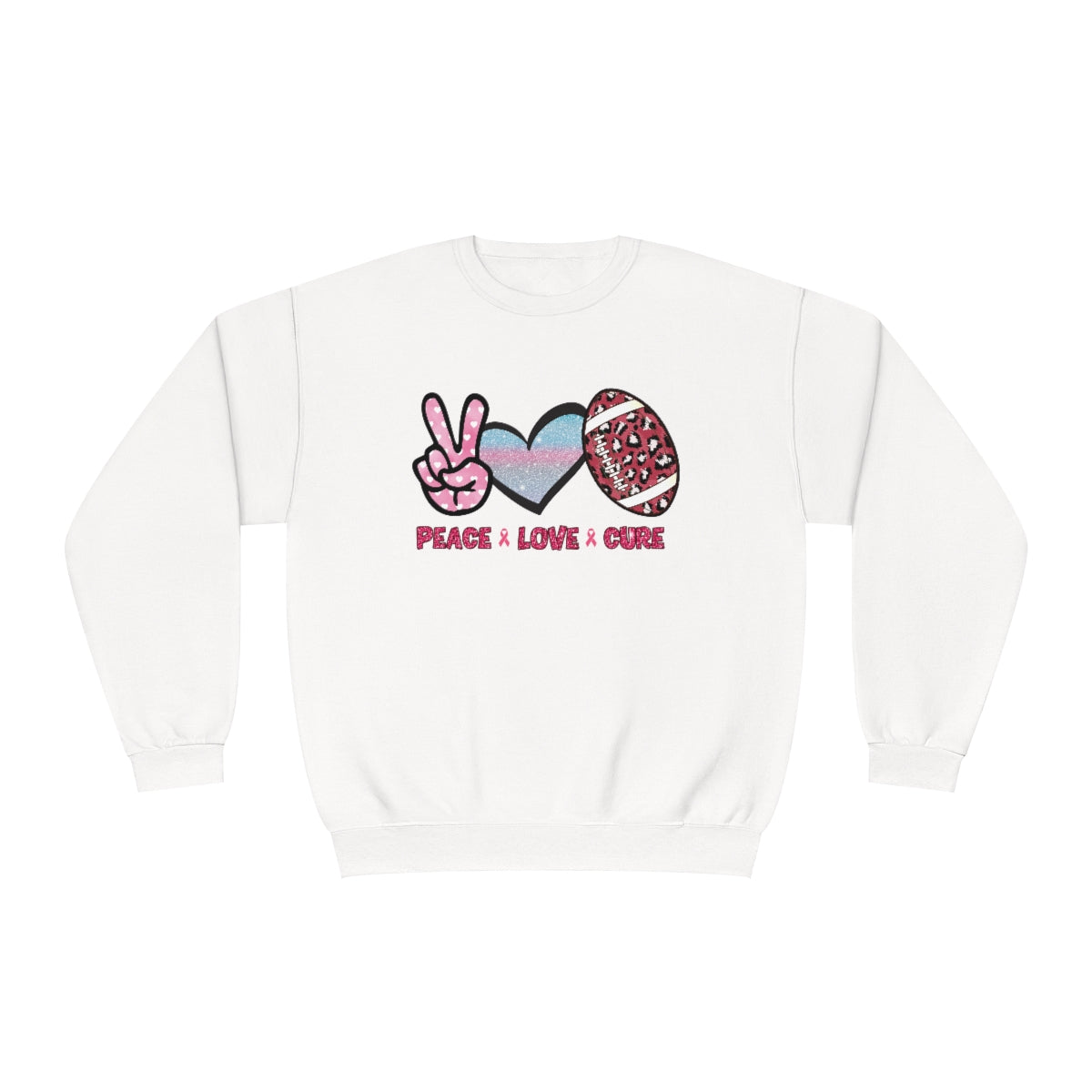 Breast Cancer Sweatshirt | Pink Ribbon Sweatshirt | Breast Cancer Awareness Sweatshirt | Football Sweatshirt | Fundraiser Crewneck