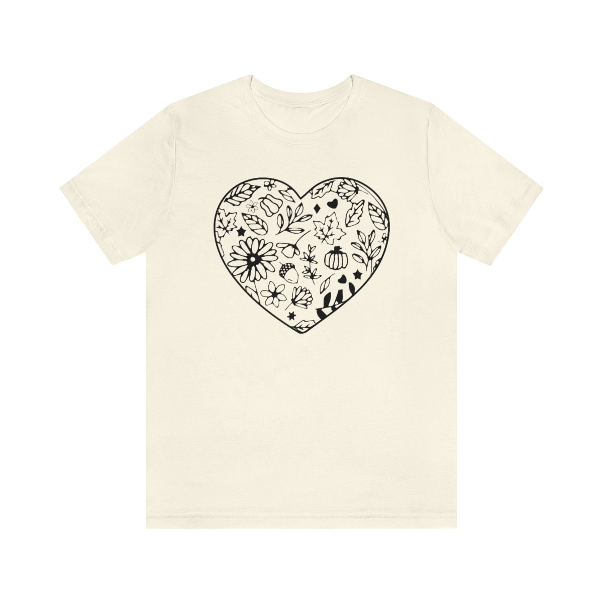 Women's Fall Heart Shirt - Bella + Canvas T Shirt - Sizes S - 3XL