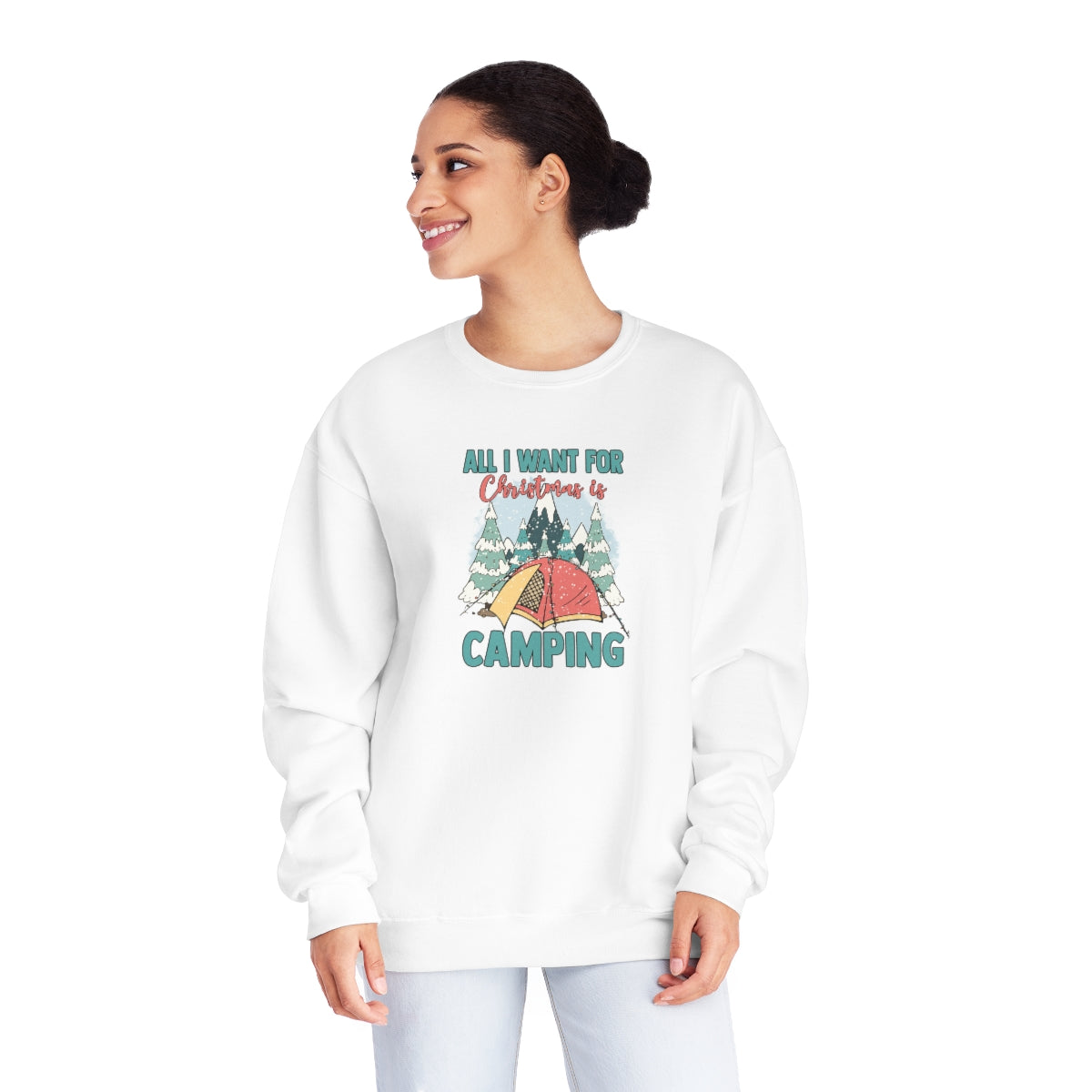 All I want for Christmas is Camping - NuBlend® Fleece Sweatshirt - Sizes S - 3XL