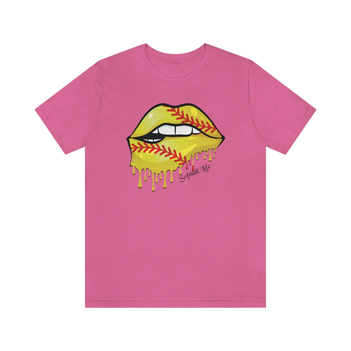 Softball Lips Softball Mom Tshirt | Softball tees | Women's softball Shirt | Cute softball shirts | Dripping Lips | Team gifts