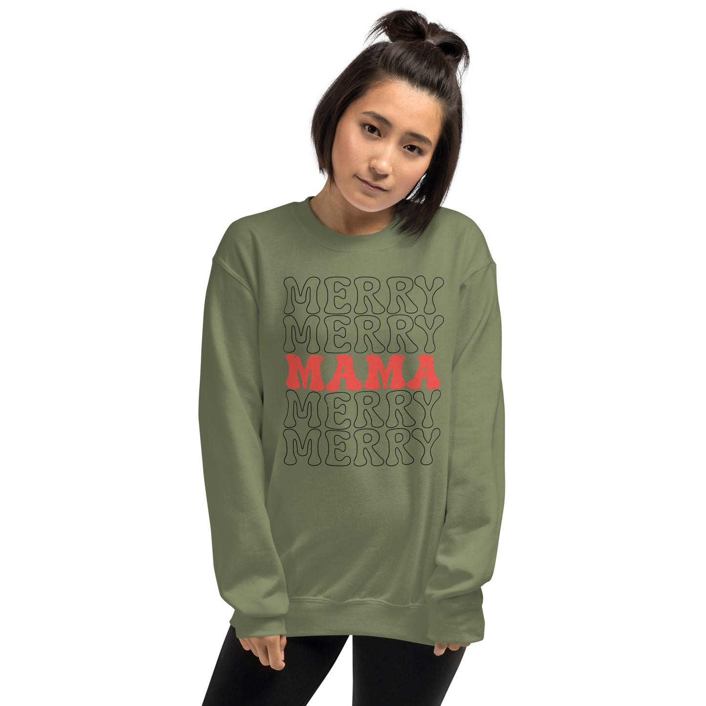 Merry Mama Christmas Sweatshirt, Gift for Mom, Mama Sweatshirt, Holiday Sweatshirt