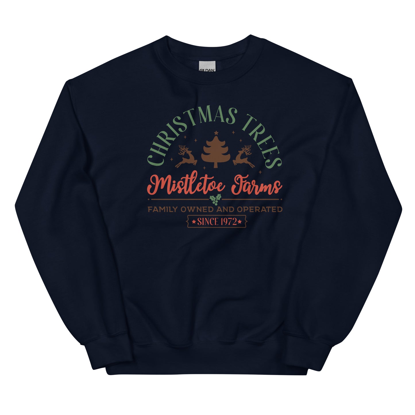 Christmas Trees Mistletoe Farms, Christmas Sweatshirt, Vintage Christmas Sweatshirt