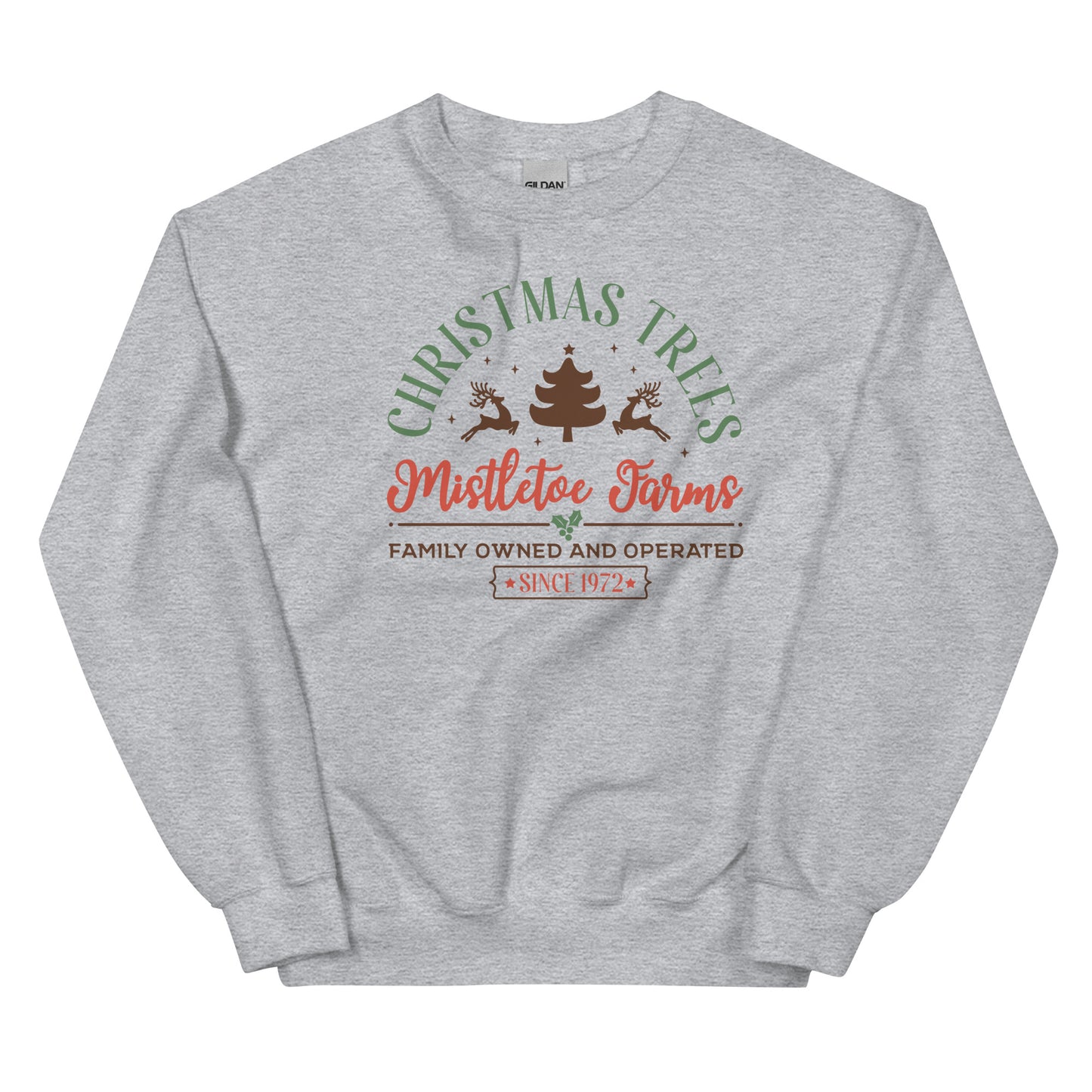 Christmas Trees Mistletoe Farms, Christmas Sweatshirt, Vintage Christmas Sweatshirt