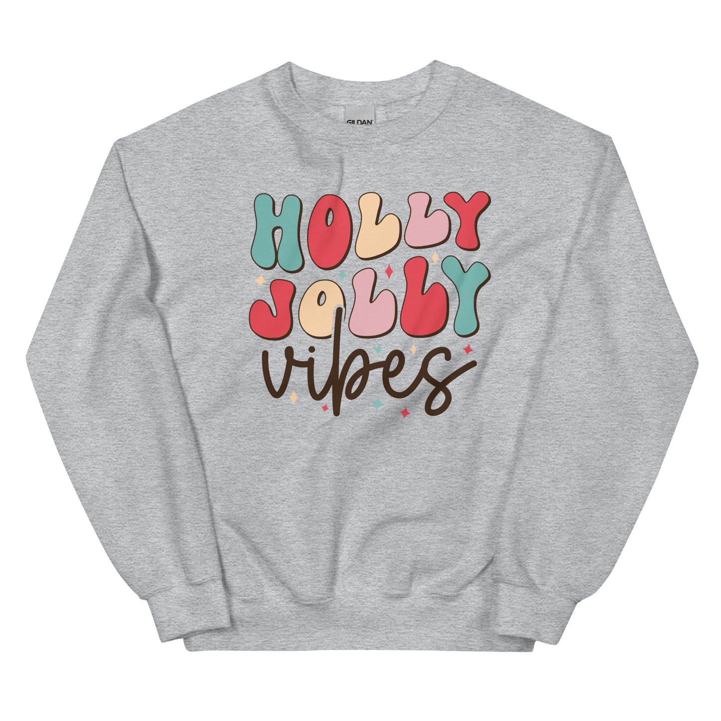 Holly Jolly Vibes Christmas Sweatshirt, Christmas shirt, Holiday Shirt, Cute Christmas Sweatshirt