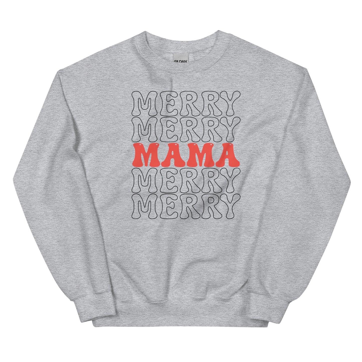 Merry Mama Christmas Sweatshirt, Gift for Mom, Mama Sweatshirt, Holiday Sweatshirt