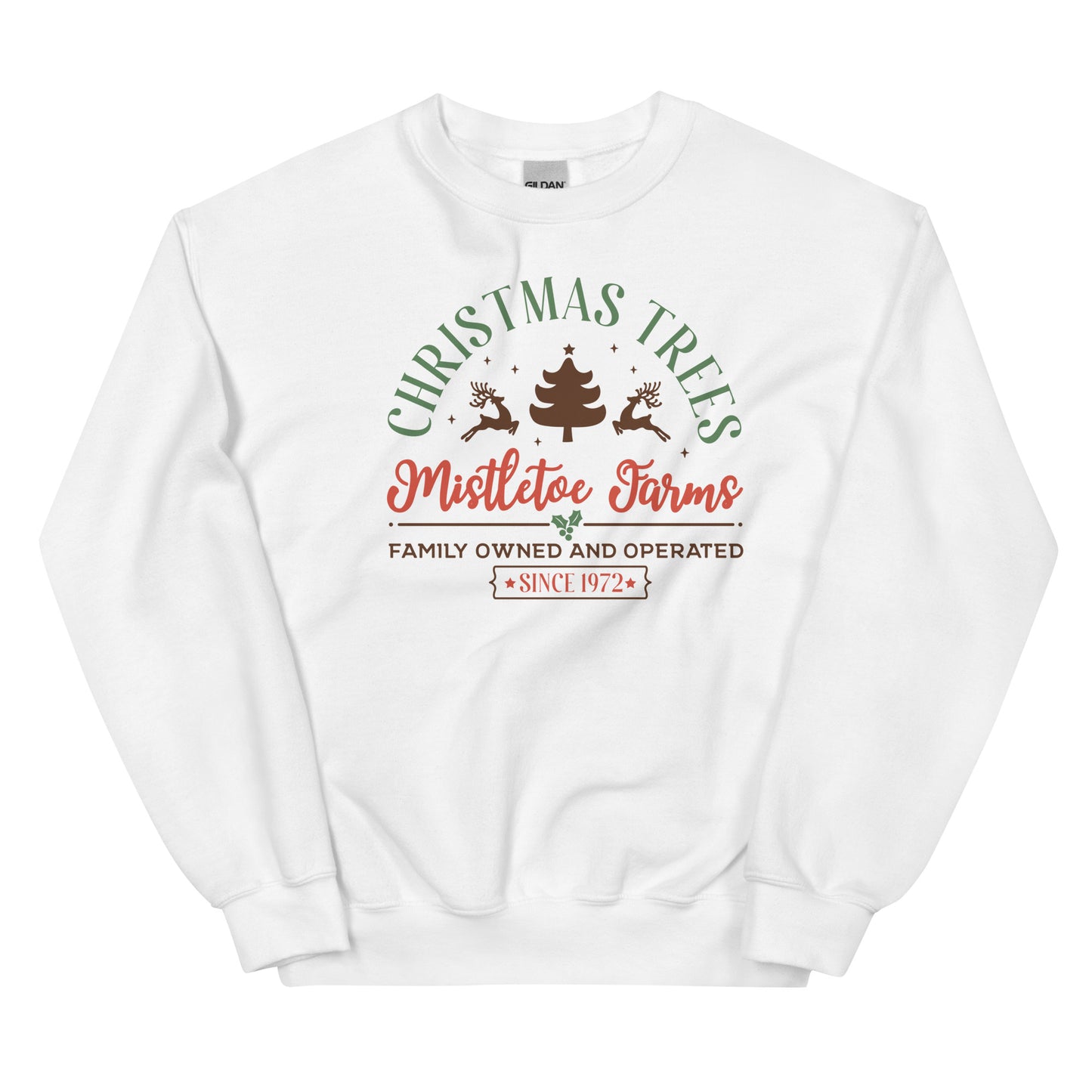 Christmas Trees Mistletoe Farms, Christmas Sweatshirt, Vintage Christmas Sweatshirt