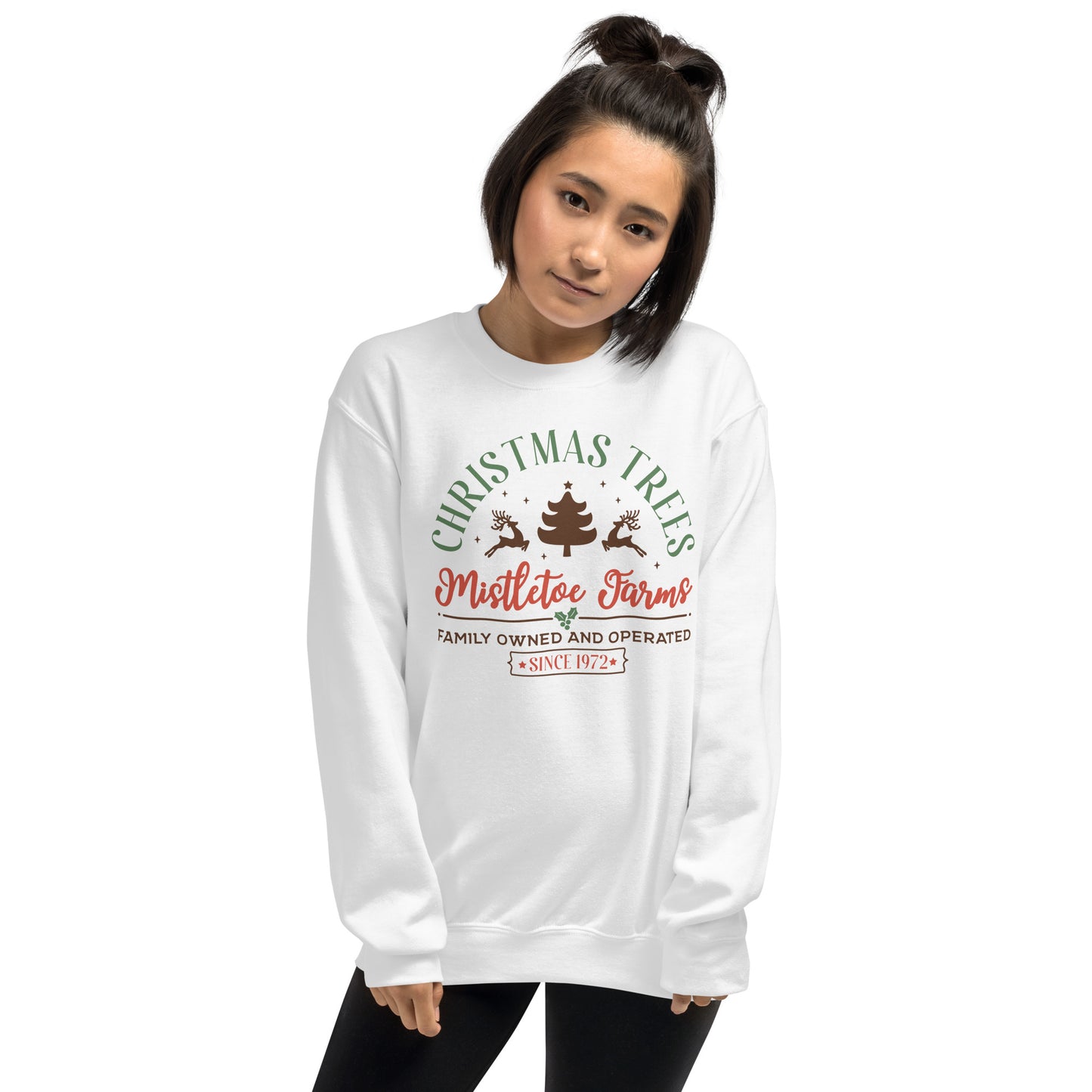 Christmas Trees Mistletoe Farms, Christmas Sweatshirt, Vintage Christmas Sweatshirt