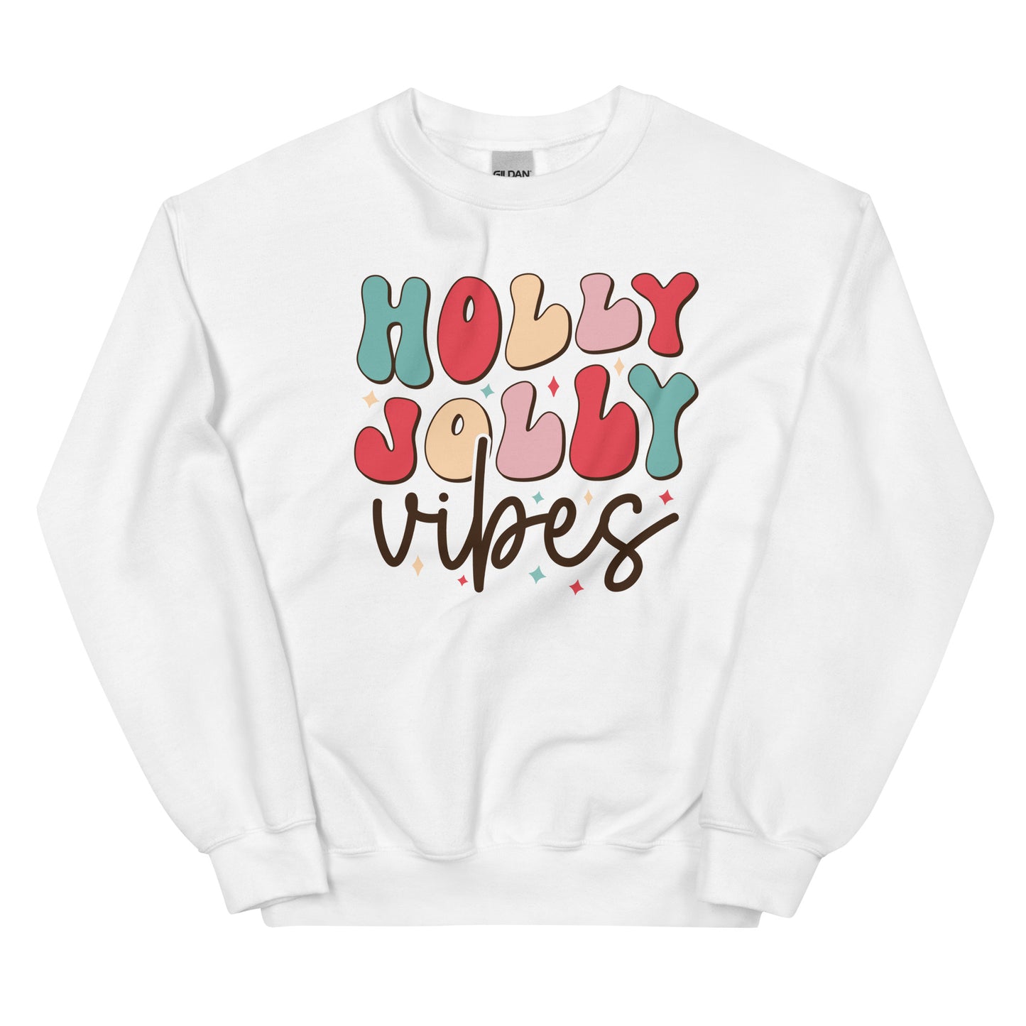 Holly Jolly Vibes Christmas Sweatshirt, Christmas shirt, Holiday Shirt, Cute Christmas Sweatshirt