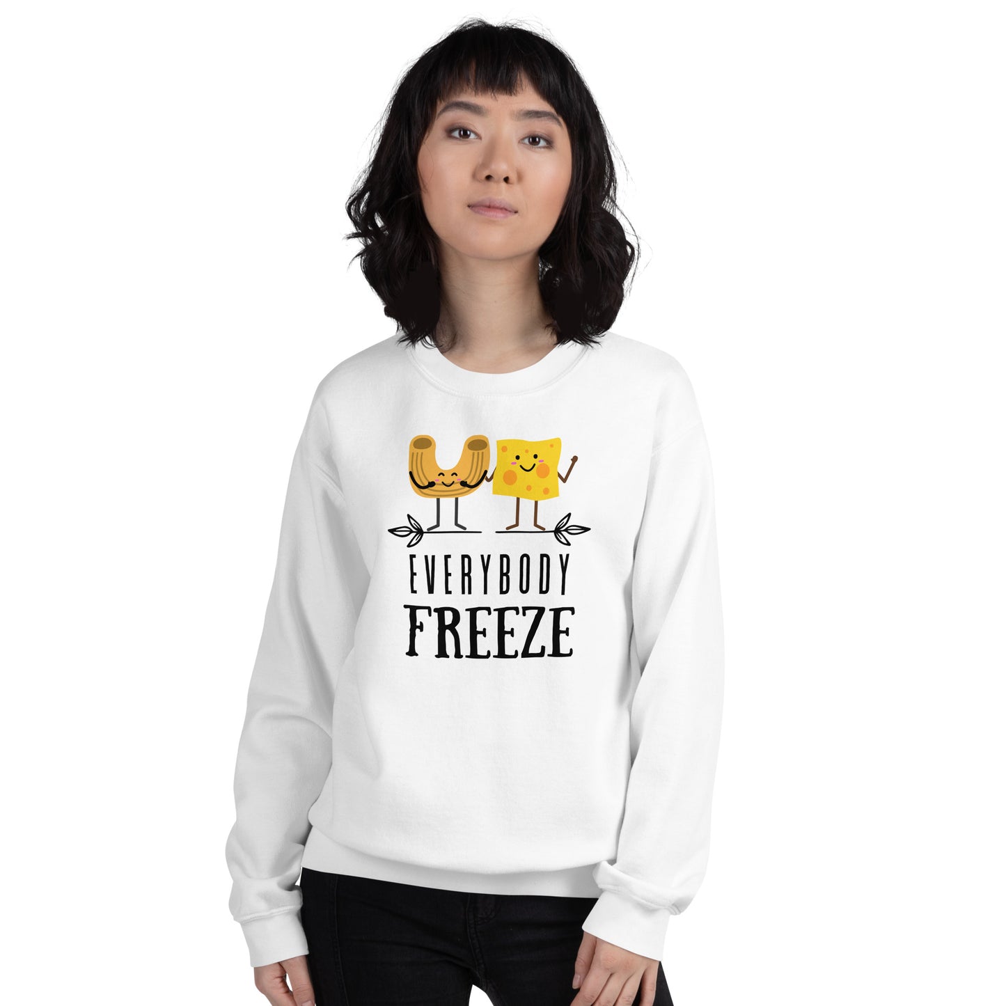 Macaroni and Cheese Everybody Freeze Sweatshirt, Teacher Sweatshirt, Teacher Announcement Shirt