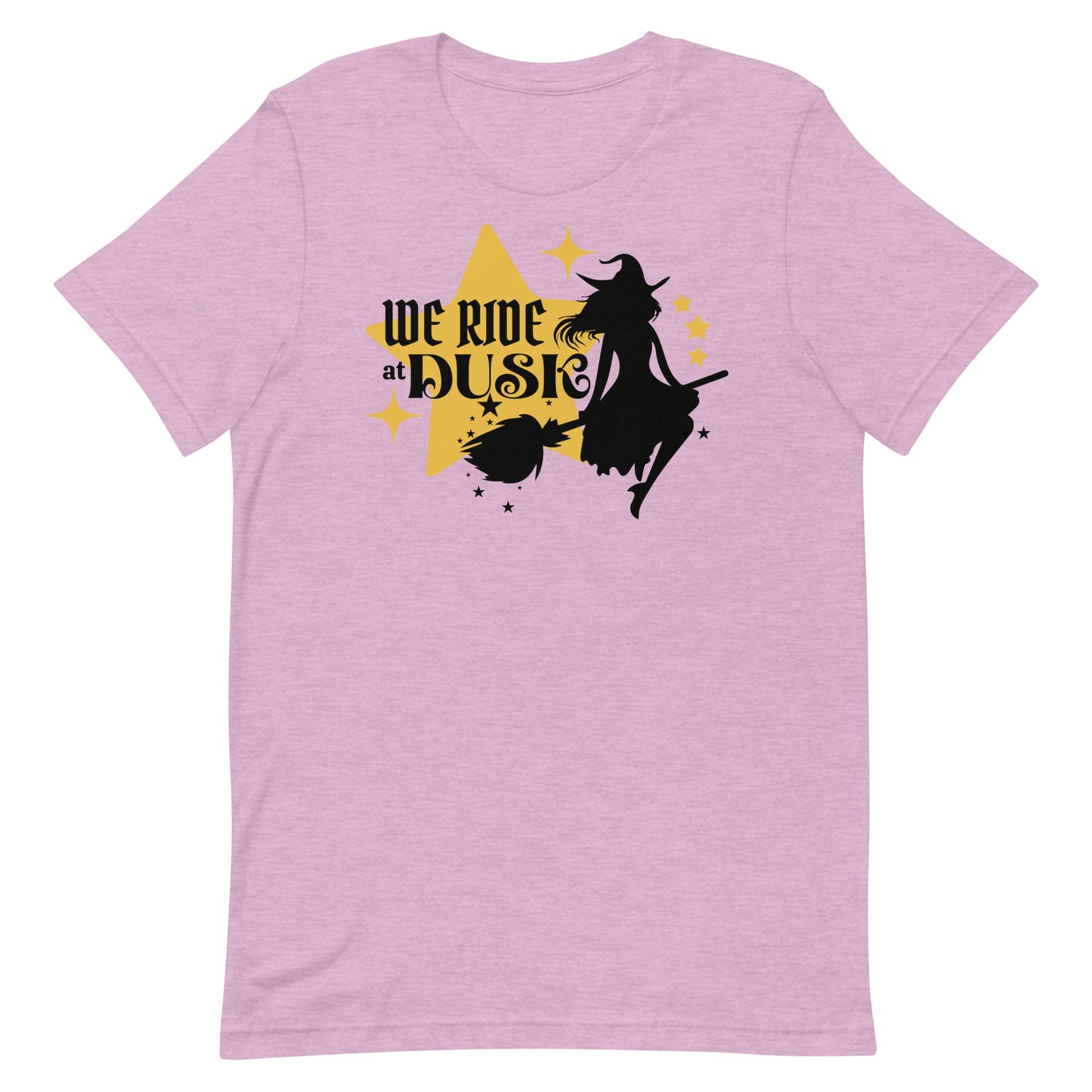 We ride at dusk Halloween shirt, witch Halloween t-shirt, witch and broom t-shirt