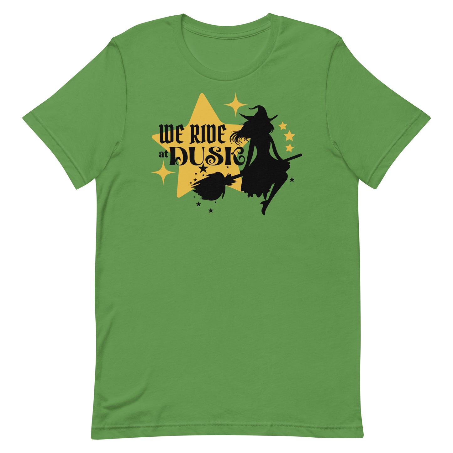 We ride at dusk Halloween shirt, witch Halloween t-shirt, witch and broom t-shirt