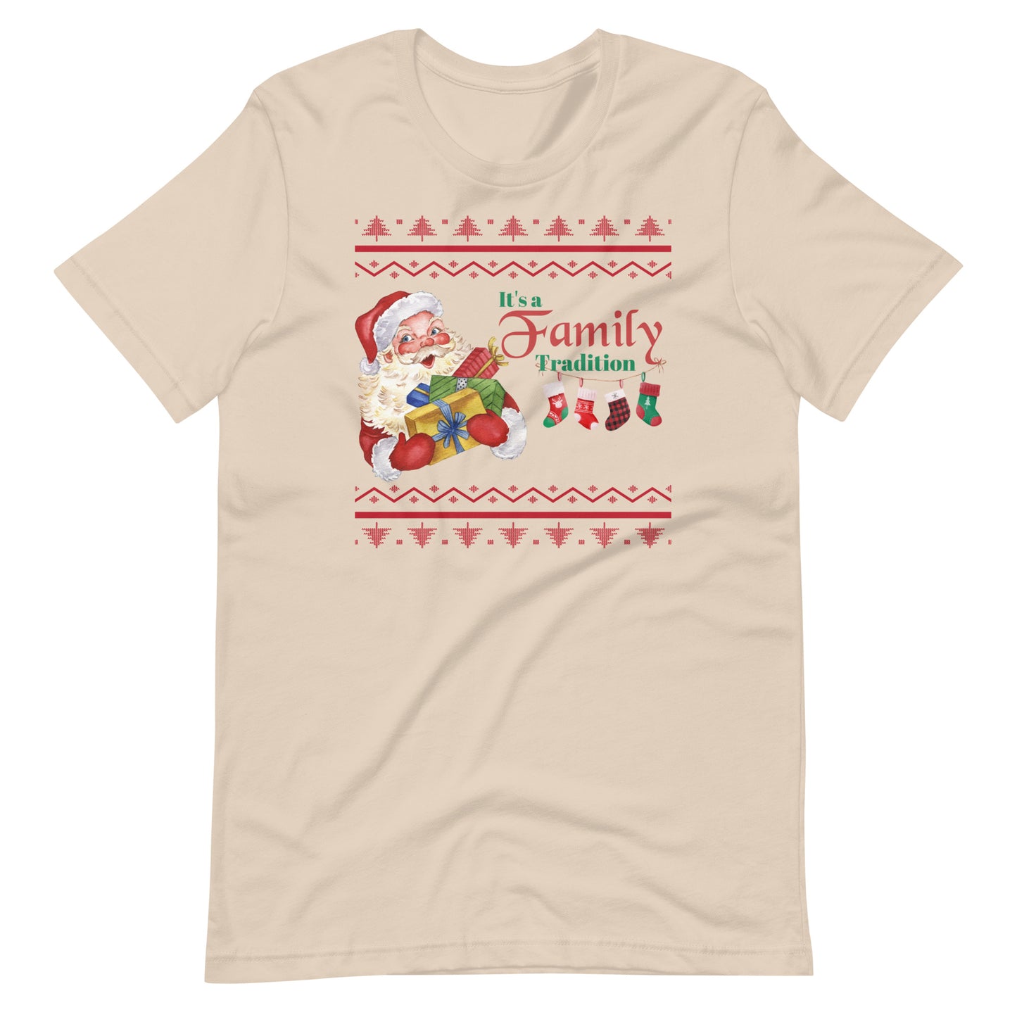 It's a Family Tradition Santa Christmas Shirt, Christmas tee, Old fashioned Santa, Retro Santa Claus Design