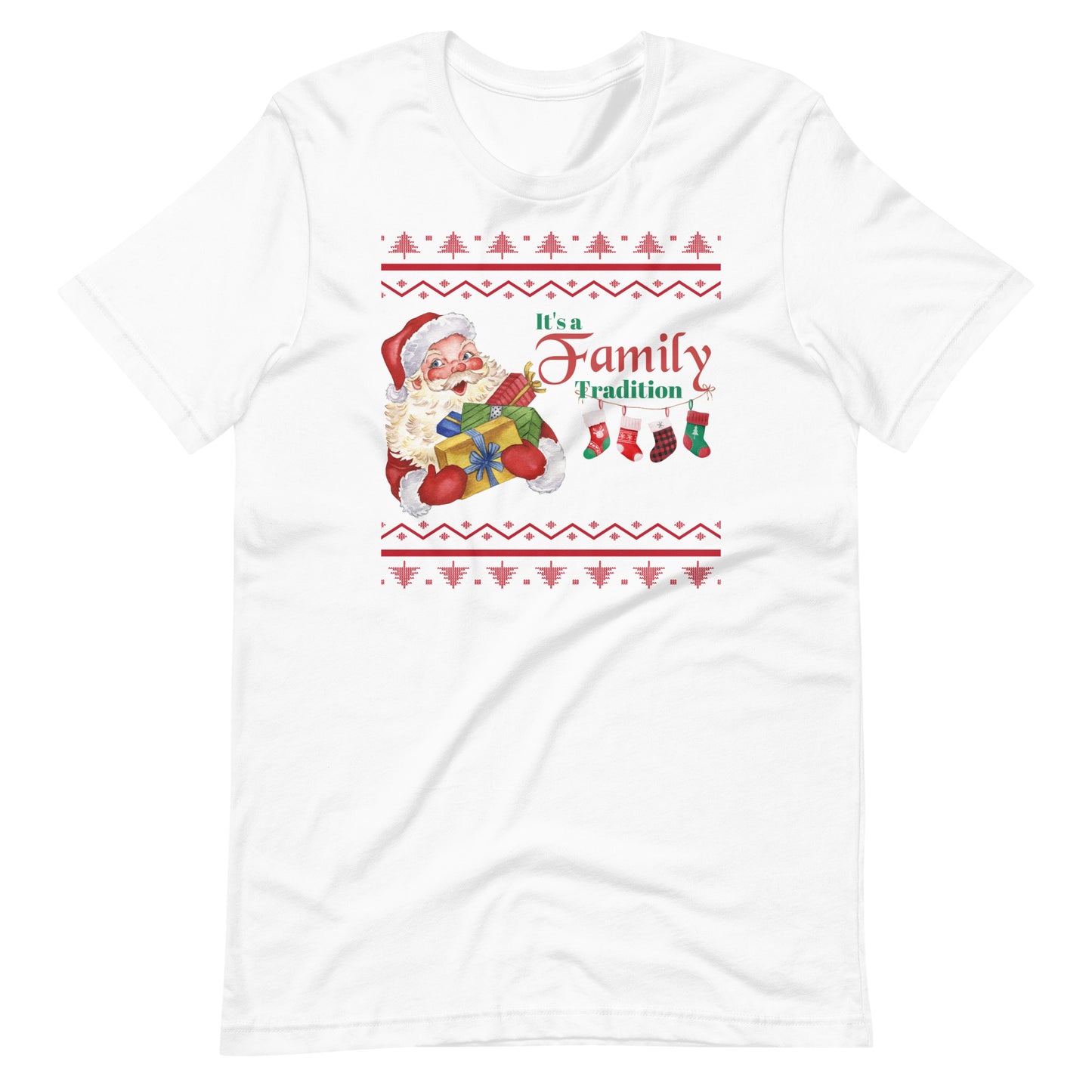 It's a Family Tradition Santa Christmas Shirt, Christmas tee, Old fashioned Santa, Retro Santa Claus Design